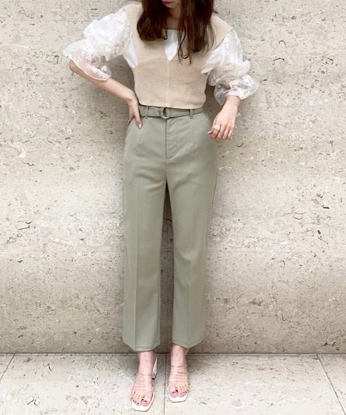 archives（アルシーヴ）の「バックリボンビスチェ＋刺繍スリーブブラウスセット（シャツ/ブラウス・レディース・モカ/ブルー/アイボリー・MEDIUM）」の9枚目の写真