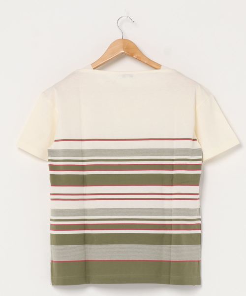 McGREGOR(マックレガー)の「ボートネック マルチボーダーTシャツ(Tシャツ/カットソー・レディース・ネイビー/カーキ/オレンジ・L/M/XXL/XL)」の4枚目の写真