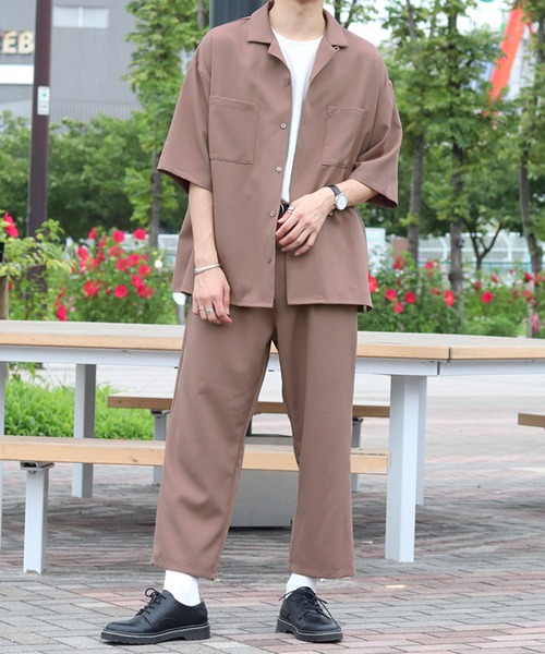 PairPair（ペアペア）の「Wポケットオープンカラーシャツ(セットアップ)（シャツ/ブラウス・メンズ・ネイビー/アイボリー/モカ・FREE）」の12枚目の写真