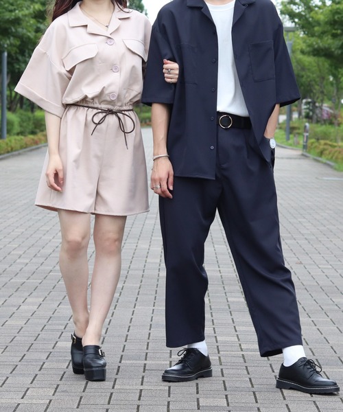 PairPair（ペアペア）の「Wポケットオープンカラーシャツ(セットアップ)（シャツ/ブラウス・メンズ・ネイビー/アイボリー/モカ・FREE）」の18枚目の写真