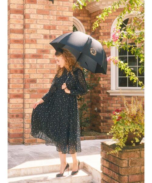 メゾン ド フルール Maison de FLEUR ロゴプリント長傘