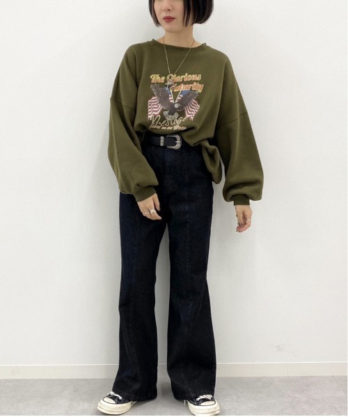 apres jour mignon（アプレジュールミニョン）の「センターシームデニムパンツ【ZOZOTOWN限定アイテム】（デニムパンツ・レディース・ベージュ/ダークブルー/ブラック・X-LARGE/MEDIUM/SMALL）」の9枚目の写真