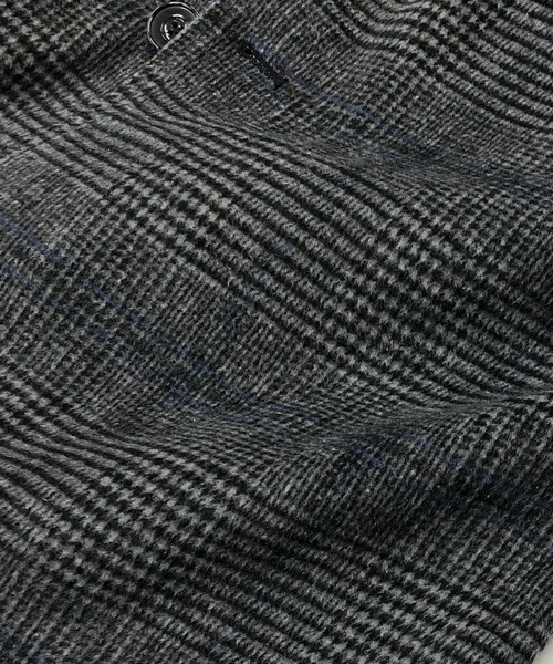 Beno（ビーノ）の「ミックスウールシャギー ブリティッシュチェック オーバー ロング ステンカラーコート（ステンカラーコート・メンズ・グレー系その他/ブラウン系その他/グレー系その他2/ブラウン系その他2/ブラウン系その他3/ブラウン系その他4・M/L）」の8枚目の写真