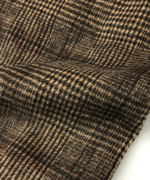 Beno（ビーノ）の「ミックスウールシャギー ブリティッシュチェック オーバー ロング ステンカラーコート（ステンカラーコート・メンズ・グレー系その他/ブラウン系その他/グレー系その他2/ブラウン系その他2/ブラウン系その他3/ブラウン系その他4・M/L）」の10枚目の写真