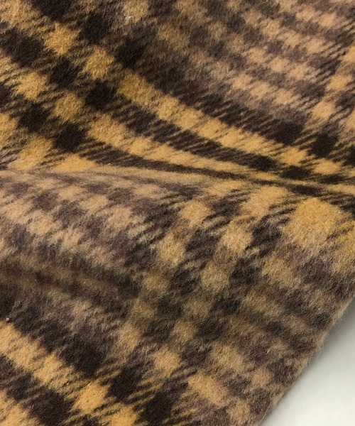 Beno（ビーノ）の「ミックスウールシャギー ブリティッシュチェック オーバー ロング ステンカラーコート（ステンカラーコート・メンズ・グレー系その他/ブラウン系その他/グレー系その他2/ブラウン系その他2/ブラウン系その他3/ブラウン系その他4・M/L）」の18枚目の写真