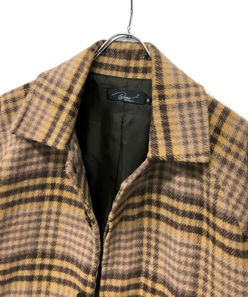 Beno（ビーノ）の「ミックスウールシャギー ブリティッシュチェック オーバー ロング ステンカラーコート（ステンカラーコート・メンズ・グレー系その他/ブラウン系その他/グレー系その他2/ブラウン系その他2/ブラウン系その他3/ブラウン系その他4・M/L）」の17枚目の写真