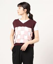 Ray BEAMS | NOMA t.d. × Ray BEAMS / 別注 チェッカー ベスト(ニット/セーター)