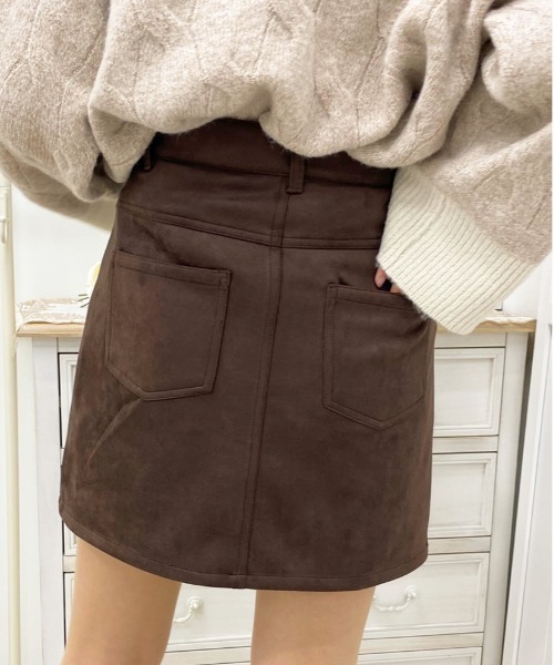 apres jour（アプレジュール）の「フェイクスウェード台形スカート【ZOZOTOWN限定アイテム】（スカート・レディース・アイボリー/モカ/ダークブルー/スモークピンク・SMALL/MEDIUM/LARGE/X-LARGE）」の8枚目の写真