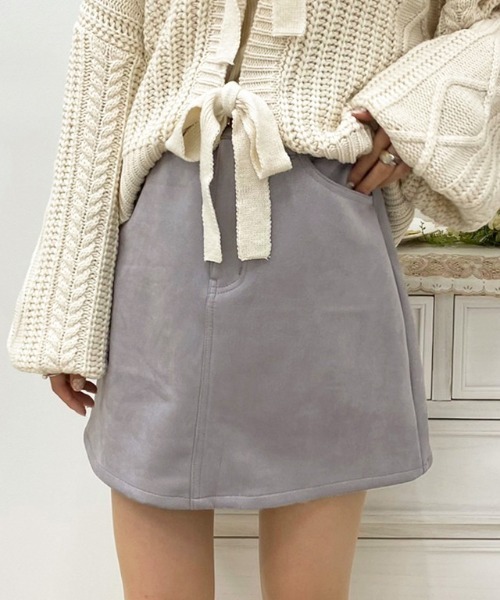 apres jour（アプレジュール）の「フェイクスウェード台形スカート【ZOZOTOWN限定アイテム】（スカート・レディース・アイボリー/モカ/ダークブルー/スモークピンク・SMALL/MEDIUM/LARGE/X-LARGE）」の9枚目の写真