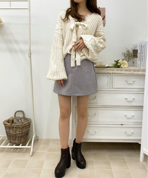 apres jour（アプレジュール）の「フェイクスウェード台形スカート【ZOZOTOWN限定アイテム】（スカート・レディース・アイボリー/モカ/ダークブルー/スモークピンク・SMALL/MEDIUM/LARGE/X-LARGE）」の13枚目の写真