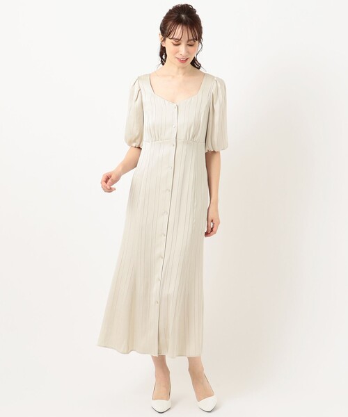 TOCCA(トッカ)の「【WEB限定】【TOCCA LAVENDER】2way Stripe Satin Dress サテンドレス(ワンピース・レディース・イエロー系/アイボリー系・0/4)」の4枚目の写真