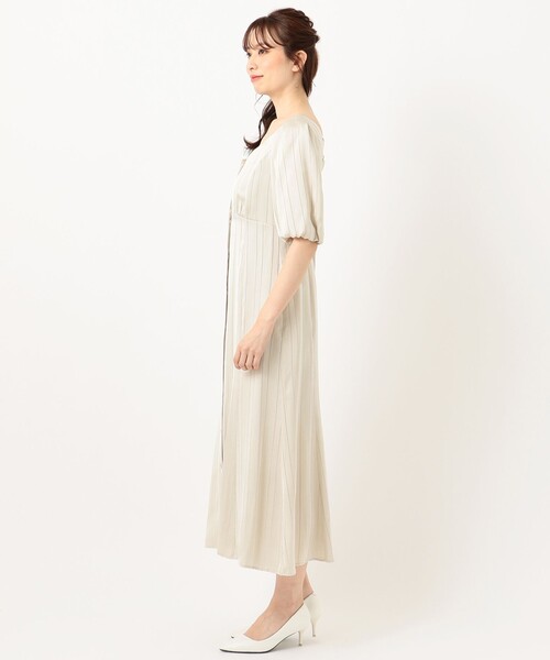 TOCCA(トッカ)の「【WEB限定】【TOCCA LAVENDER】2way Stripe Satin Dress サテンドレス(ワンピース・レディース・イエロー系/アイボリー系・0/4)」の5枚目の写真