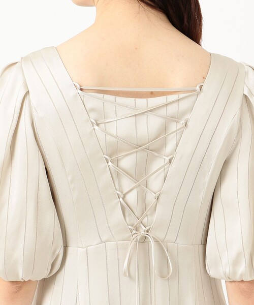 TOCCA(トッカ)の「【WEB限定】【TOCCA LAVENDER】2way Stripe Satin Dress サテンドレス(ワンピース・レディース・イエロー系/アイボリー系・0/4)」の9枚目の写真