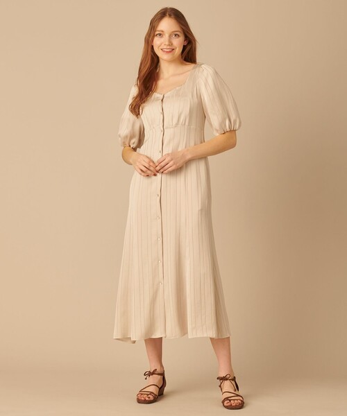 TOCCA(トッカ)の「【WEB限定】【TOCCA LAVENDER】2way Stripe Satin Dress サテンドレス(ワンピース・レディース・イエロー系/アイボリー系・0/4)」の15枚目の写真
