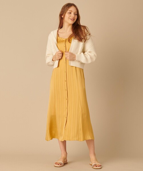 TOCCA(トッカ)の「【WEB限定】【TOCCA LAVENDER】2way Stripe Satin Dress サテンドレス(ワンピース・レディース・イエロー系/アイボリー系・0/4)」の18枚目の写真