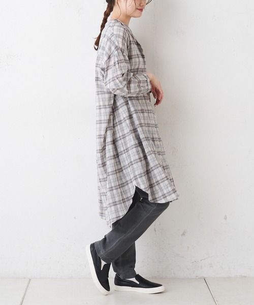 PUAL CE CIN（ピュアルセシン）の「テレコピグメントパンツ（その他パンツ・レディース・チャコールグレー/グレー/ライトベージュ・FREE）」の6枚目の写真