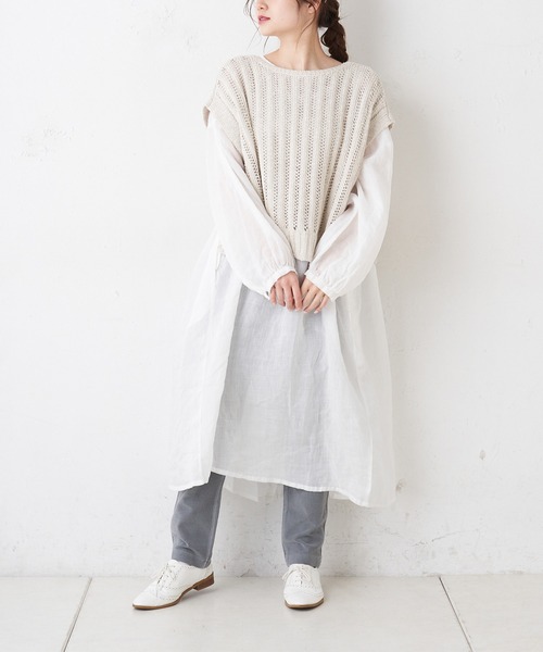 PUAL CE CIN（ピュアルセシン）の「テレコピグメントパンツ（その他パンツ・レディース・チャコールグレー/グレー/ライトベージュ・FREE）」の20枚目の写真