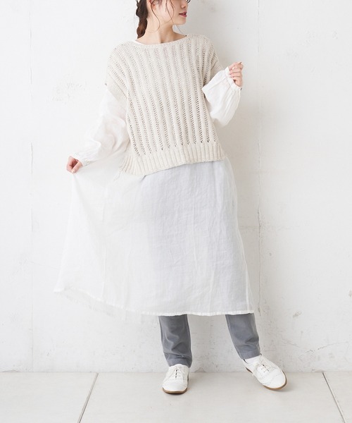 PUAL CE CIN（ピュアルセシン）の「テレコピグメントパンツ（その他パンツ・レディース・チャコールグレー/グレー/ライトベージュ・FREE）」の5枚目の写真