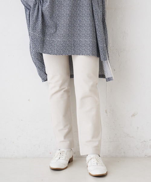 PUAL CE CIN（ピュアルセシン）の「テレコピグメントパンツ（その他パンツ・レディース・チャコールグレー/グレー/ライトベージュ・FREE）」の4枚目の写真