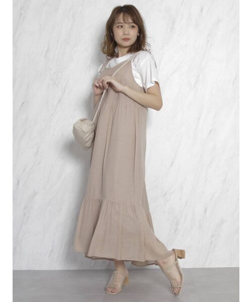 dazzlin（ダズリン）の「リボンキャミキャンディカラーワンピース（ワンピース・レディース・ブルー/ベージュ/グリーン・FREE）」の6枚目の写真