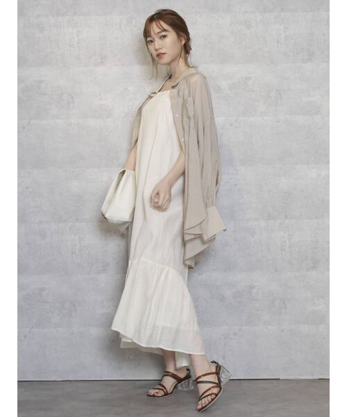 dazzlin（ダズリン）の「リボンキャミキャンディカラーワンピース（ワンピース・レディース・ブルー/ベージュ/グリーン・FREE）」の9枚目の写真