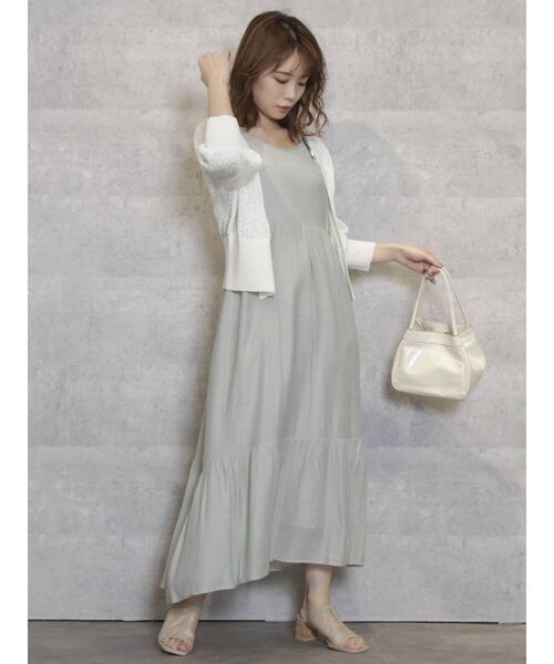 dazzlin（ダズリン）の「リボンキャミキャンディカラーワンピース（ワンピース・レディース・ブルー/ベージュ/グリーン・FREE）」の15枚目の写真