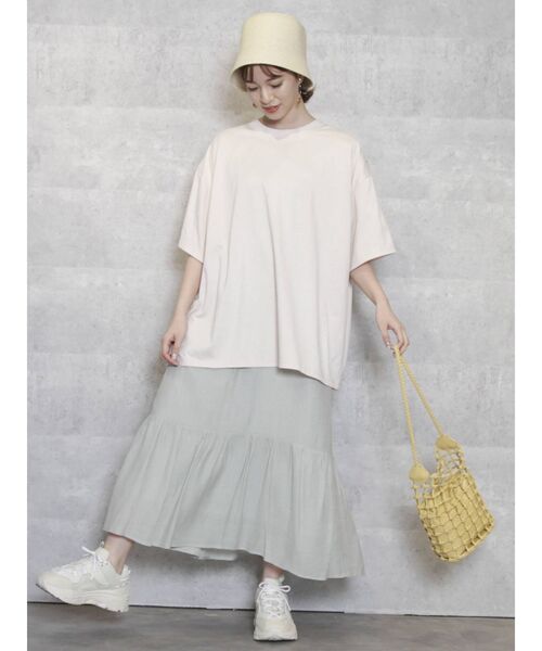 dazzlin（ダズリン）の「リボンキャミキャンディカラーワンピース（ワンピース・レディース・ブルー/ベージュ/グリーン・FREE）」の5枚目の写真