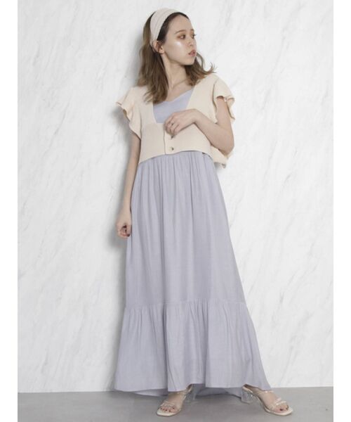 dazzlin（ダズリン）の「リボンキャミキャンディカラーワンピース（ワンピース・レディース・ブルー/ベージュ/グリーン・FREE）」の10枚目の写真