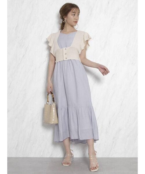 dazzlin（ダズリン）の「リボンキャミキャンディカラーワンピース（ワンピース・レディース・ブルー/ベージュ/グリーン・FREE）」の16枚目の写真