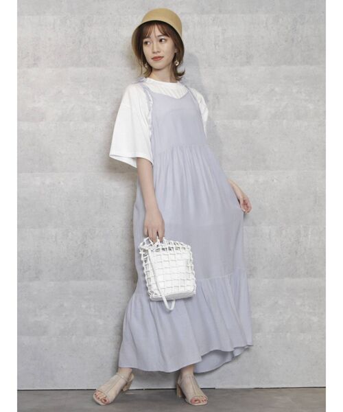 dazzlin（ダズリン）の「リボンキャミキャンディカラーワンピース（ワンピース・レディース・ブルー/ベージュ/グリーン・FREE）」の17枚目の写真