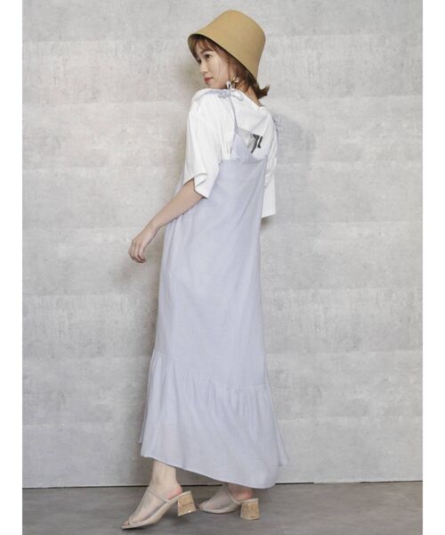 dazzlin（ダズリン）の「リボンキャミキャンディカラーワンピース（ワンピース・レディース・ブルー/ベージュ/グリーン・FREE）」の18枚目の写真