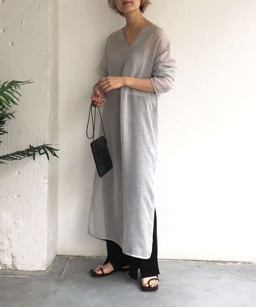 notch.(ノッチ)の「スリット入りニットパンツ(その他パンツ・レディース・ブラック/ベージュ・M)」の6枚目の写真