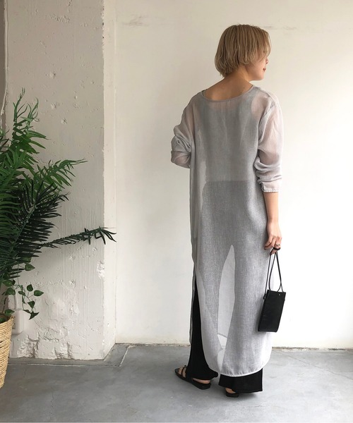 notch.(ノッチ)の「スリット入りニットパンツ(その他パンツ・レディース・ブラック/ベージュ・M)」の7枚目の写真