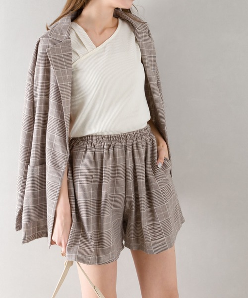 SpRay（スプレイ）の「グレンチェックセットアップ（セットアップ・レディース・ネイビー/ブラウン/ブラック×ホワイト・FREE）」の16枚目の写真