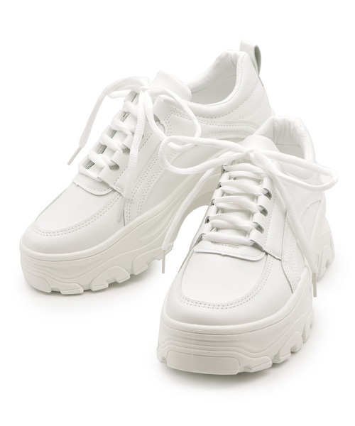 Lace Ladies(レースレディース)の「厚底ダッドスニーカー(スニーカー・レディース・ブラック/ホワイト/アイボリー・25cm/24.5cm/24cm/22.5cm/23cm/23.5cm)」の15枚目の写真