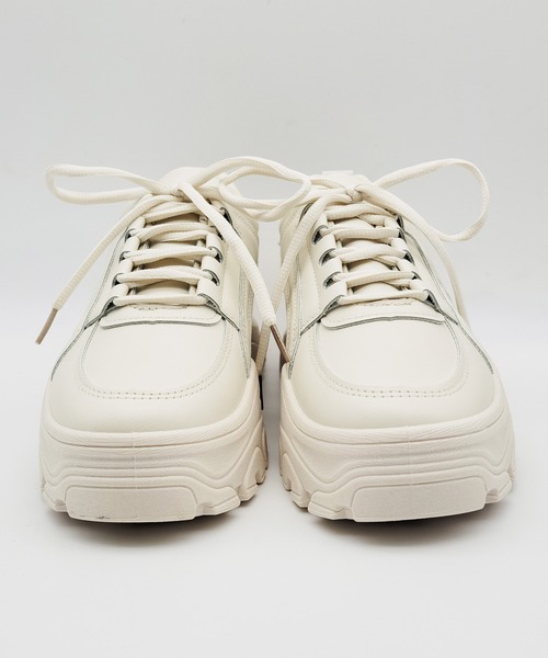 Lace Ladies(レースレディース)の「厚底ダッドスニーカー(スニーカー・レディース・ブラック/ホワイト/アイボリー・25cm/24.5cm/24cm/22.5cm/23cm/23.5cm)」の11枚目の写真