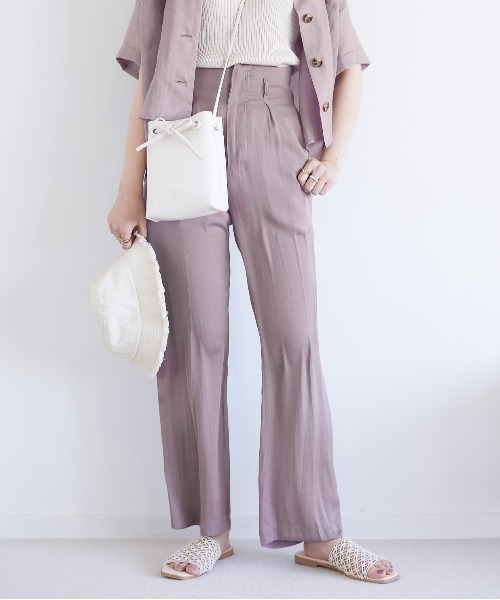 Heather（ヘザー）の「カラートロミパンツ_946275（その他パンツ・レディース・パープル/ブラウン/イエロー・FREE）」の3枚目の写真