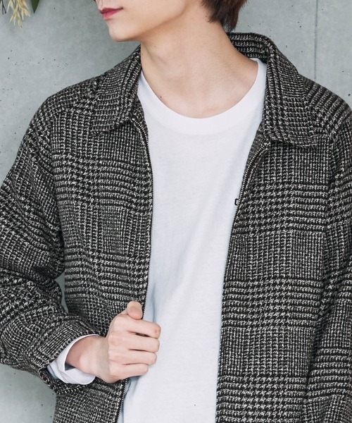 D Factory（ディー ファクトリー）の「コットンツイル デニム ストライプ チェック 無地 ラグランスウィングトップ/ジップアップブルゾン（ブルゾン・メンズ・インディゴブルー/チェック/グレー系その他/ブラック・L/M）」の16枚目の写真