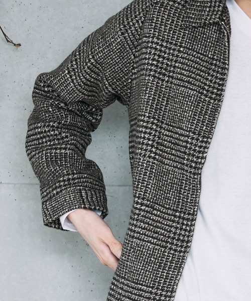 D Factory（ディー ファクトリー）の「コットンツイル デニム ストライプ チェック 無地 ラグランスウィングトップ/ジップアップブルゾン（ブルゾン・メンズ・インディゴブルー/チェック/グレー系その他/ブラック・L/M）」の17枚目の写真