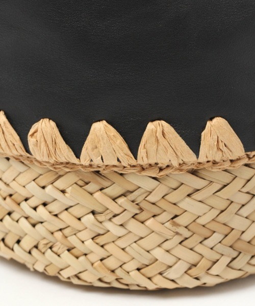 studio CLIP（スタディオクリップ）の「PUカゴコンビ巾着バッグ（かごバッグ・レディース・アイボリー/ブラック・FREE）」の11枚目の写真