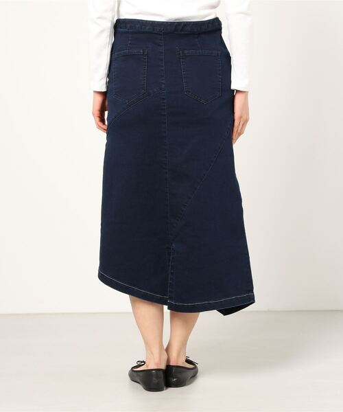 bajra（バジュラ）の「bajra（バジュラ）ハイパワーストレッチデニムスカート（スカート・レディース・インディゴブルー/ブラック・2）」の4枚目の写真