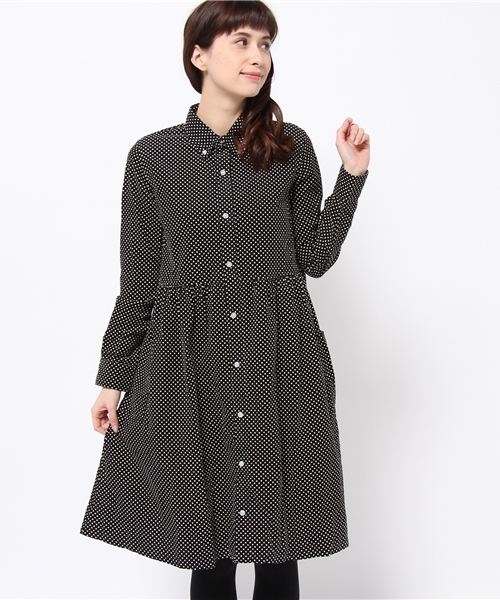 BEAMS BOY（ビームスボーイ）の「BEAMS BOY / ネルシャツワンピース 14FW **（ワンピース・レディース・ブラック/インディゴブルー/ネイビー・ONE SIZE）」の13枚目の写真