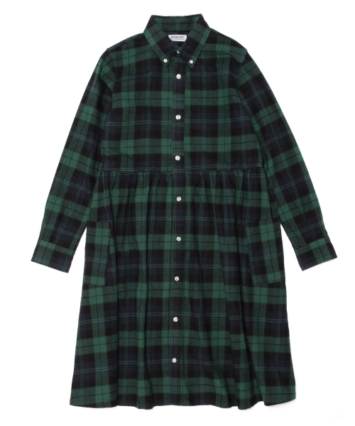 BEAMS BOY（ビームスボーイ）の「BEAMS BOY / ネルシャツワンピース 14FW **（ワンピース・レディース・ブラック/インディゴブルー/ネイビー・ONE SIZE）」の21枚目の写真