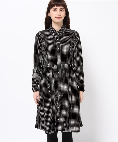 BEAMS BOY（ビームスボーイ）の「BEAMS BOY / ネルシャツワンピース 14FW **（ワンピース・レディース・ブラック/インディゴブルー/ネイビー・ONE SIZE）」の7枚目の写真