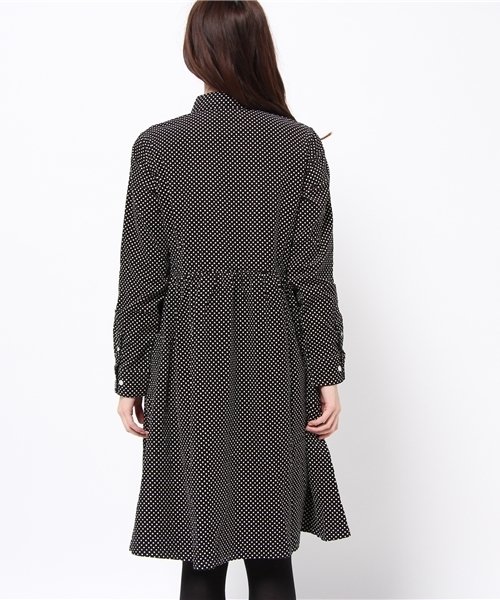 BEAMS BOY（ビームスボーイ）の「BEAMS BOY / ネルシャツワンピース 14FW **（ワンピース・レディース・ブラック/インディゴブルー/ネイビー・ONE SIZE）」の9枚目の写真