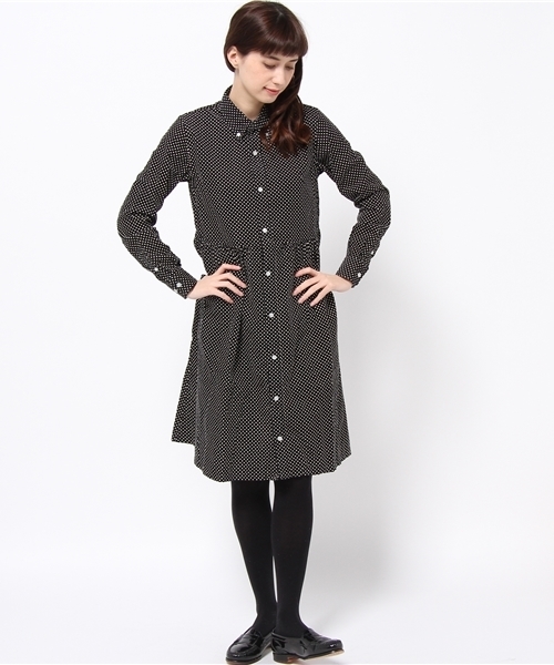 BEAMS BOY（ビームスボーイ）の「BEAMS BOY / ネルシャツワンピース 14FW **（ワンピース・レディース・ブラック/インディゴブルー/ネイビー・ONE SIZE）」の10枚目の写真