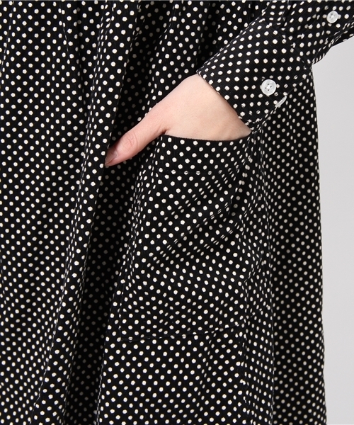 BEAMS BOY（ビームスボーイ）の「BEAMS BOY / ネルシャツワンピース 14FW **（ワンピース・レディース・ブラック/インディゴブルー/ネイビー・ONE SIZE）」の4枚目の写真