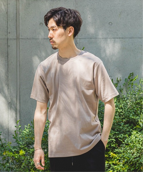 EDIFICE(エディフィス)の「《再入荷》汗染み防止 Functional cotton クルーネック Tシャツ(Tシャツ/カットソー・メンズ・イエロー/チャコールグレー/ブラック/ライトブルー/ホワイト/ベージュ・X-LARGE/SMALL/MEDIUM/LARGE)」の4枚目の写真