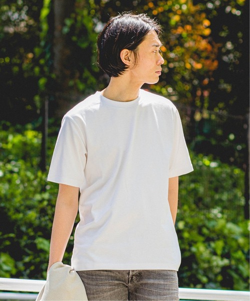 EDIFICE(エディフィス)の「《再入荷》汗染み防止 Functional cotton クルーネック Tシャツ(Tシャツ/カットソー・メンズ・イエロー/チャコールグレー/ブラック/ライトブルー/ホワイト/ベージュ・X-LARGE/SMALL/MEDIUM/LARGE)」の2枚目の写真