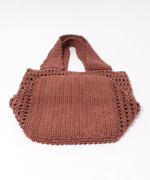 【トゥモローランド 】メッシュバッグ　ブラウン TOMORROWLAND◇トートバッグ/--/ブラウン/メッシュ柄 : セカンド